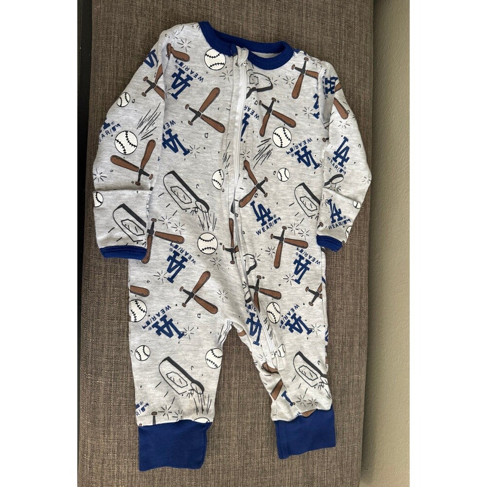 Infant LA Dodgers Sleeper One-Piece Wear by Erin Andrews Size 3-6 Months